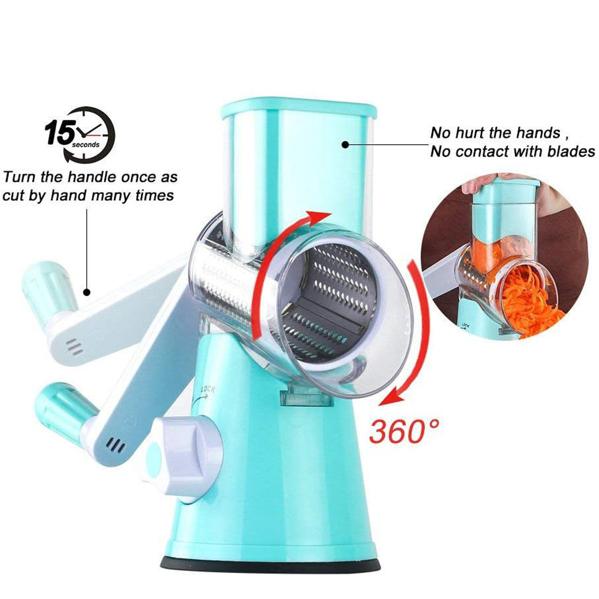 Multifunctional Round Mandoline Potato Slicer