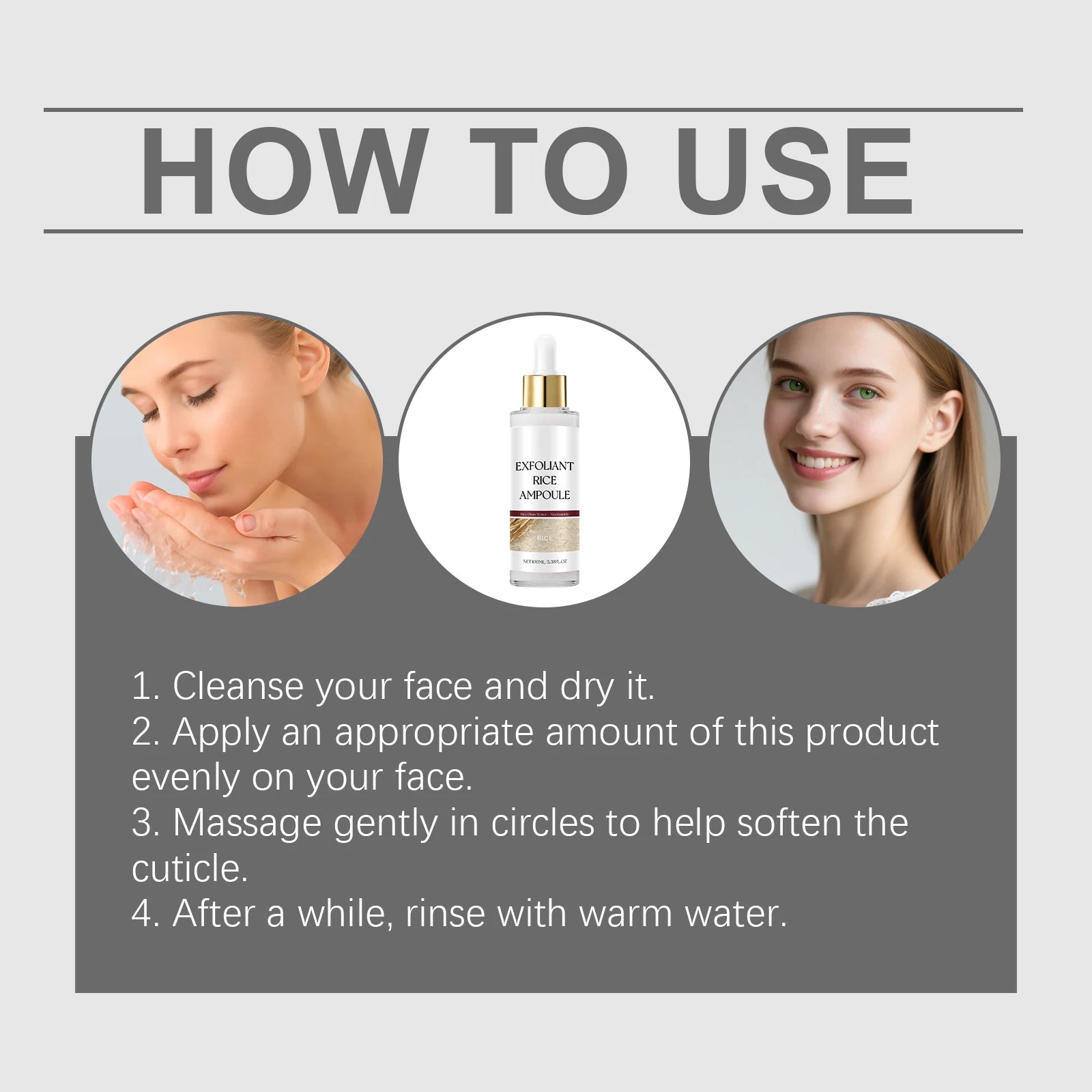 Korean Exfoliating Facial Serum Cleansing Pores Remove Dead Skin Purify Oil Control Smoothing Brightening Moisturizing Ampoule