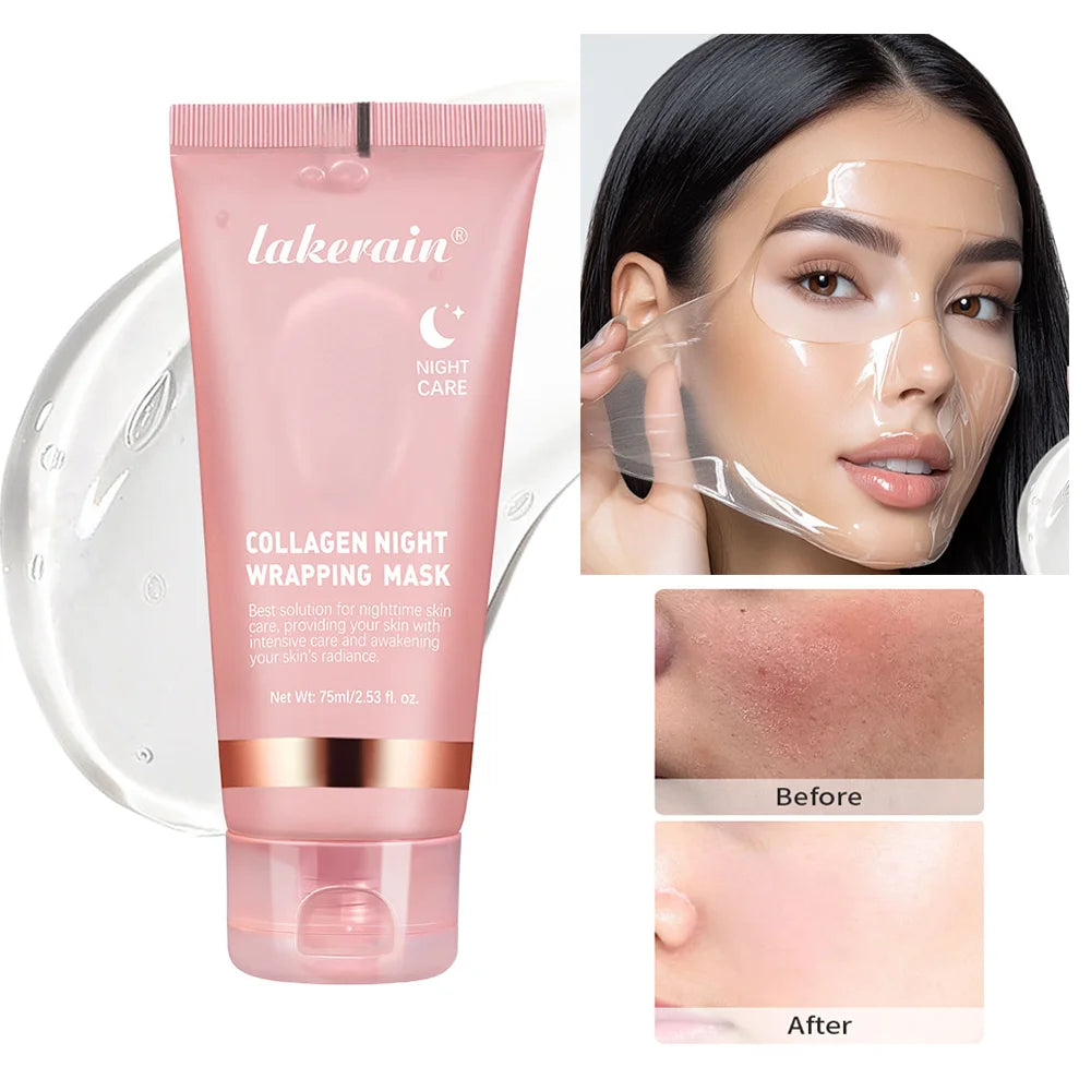 Korean Deep Collagen Mask Peel Off Mask Face Anti Wrinkle Lifting Skin Care Masks Bio Pack Night Wrapping Woman Overnight Skin