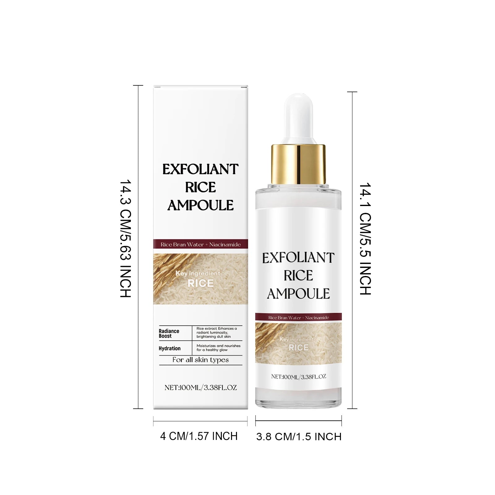 Korean Exfoliating Facial Serum Cleansing Pores Remove Dead Skin Purify Oil Control Smoothing Brightening Moisturizing Ampoule