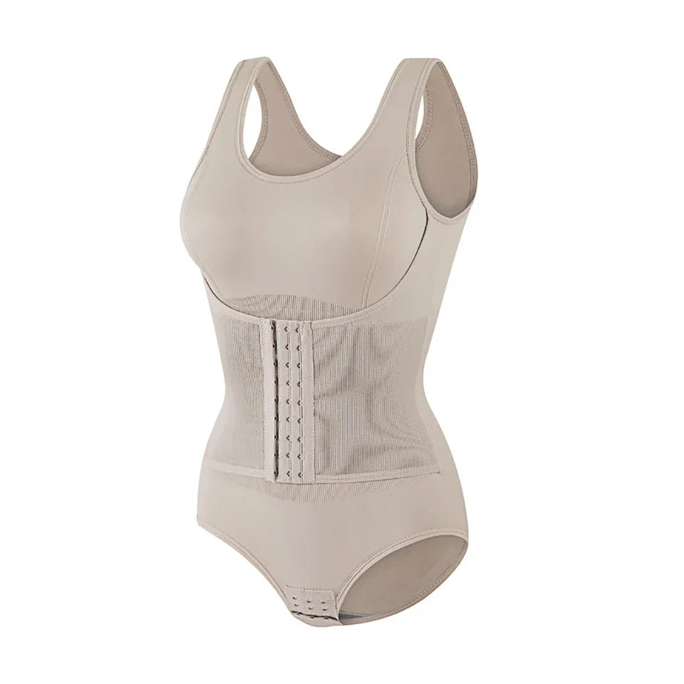 2025 New Bodysuit Shapewear with Zipper Belt Women Tummy Control Fajas Body Shaper Waist Trainer Slimming Cincher Corset Tops