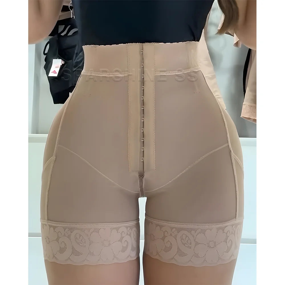 High Waisted Tummy Control Shorts For Women Double Layer Seamless Shapewear Enhancement Push Up Butt Lifting Gym Yoga Pants
