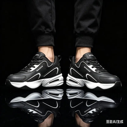 Men Sports Running Shoes Outdoor Walking Soft Casual Sneakers Fashion Designer Leather Sneaker Waterproof Men&