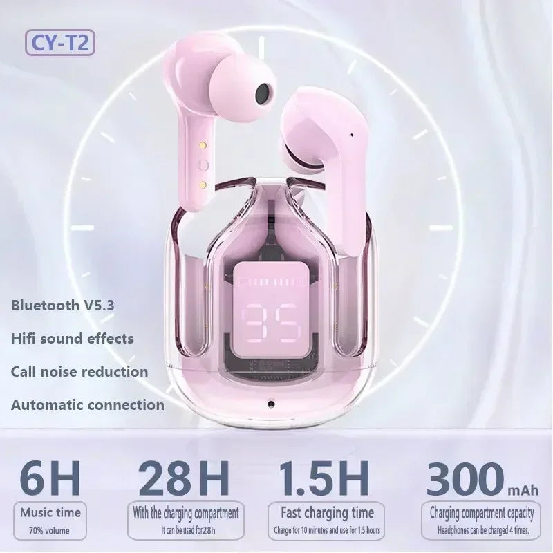 T2 TWS Headphones 5.3 Wireless Earphones Bluetooth