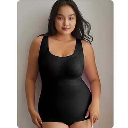 Body Shapewear for Women Seamless Solid Shaping Full Bodysuit Crew Neck Tummy Control Slimming Body Shaper Underwear &amp; Shapewear
