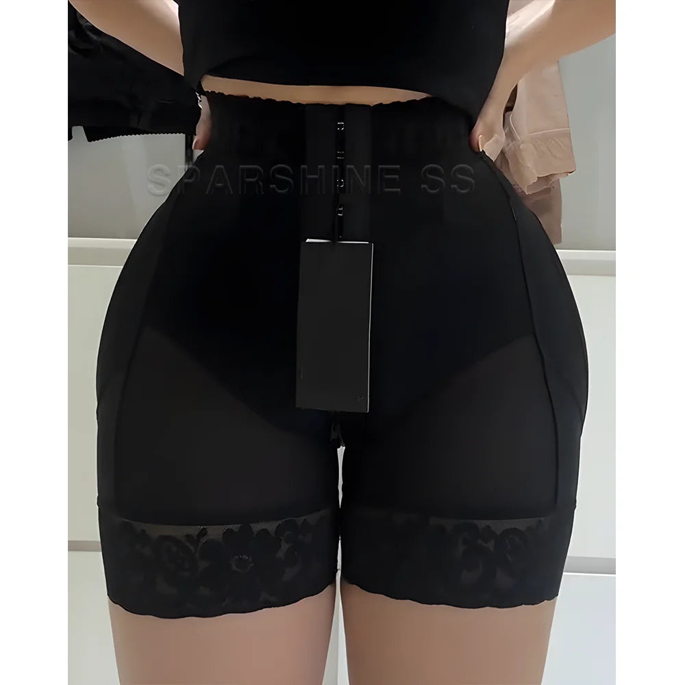 High Waisted Tummy Control Shorts For Women Double Layer Seamless Shapewear Enhancement Push Up Butt Lifting Gym Yoga Pants