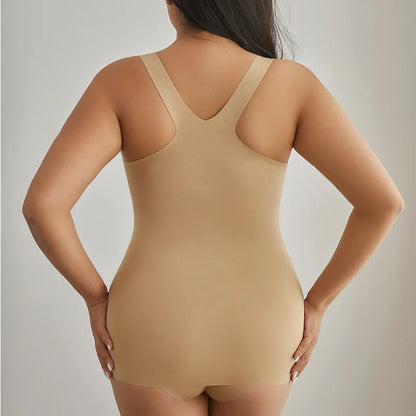 Body Shapewear for Women Seamless Solid Shaping Full Bodysuit Crew Neck Tummy Control Slimming Body Shaper Underwear &amp; Shapewear