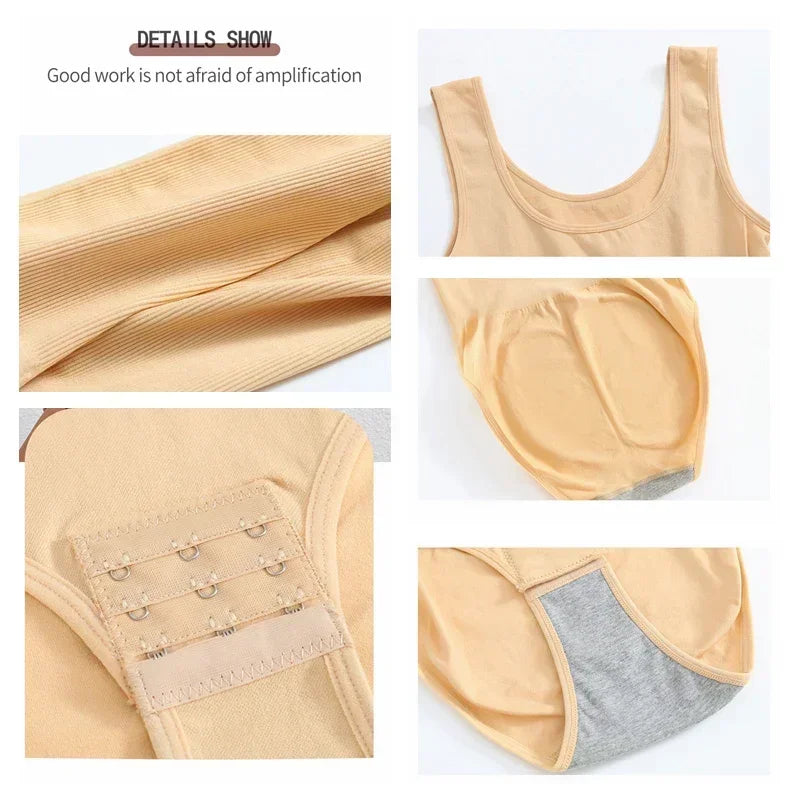 Body Shapewear for Women Seamless Solid Shaping Full Bodysuit Crew Neck Tummy Control Slimming Body Shaper Underwear &amp; Shapewear