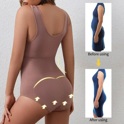 Body Shapewear for Women Seamless Solid Shaping Full Bodysuit Crew Neck Tummy Control Slimming Body Shaper Underwear &amp; Shapewear