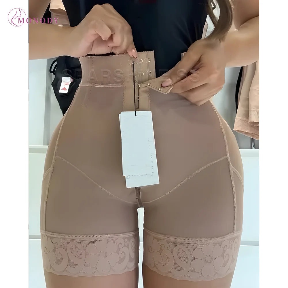High Waisted Tummy Control Shorts For Women Double Layer Seamless Shapewear Enhancement Push Up Butt Lifting Gym Yoga Pants