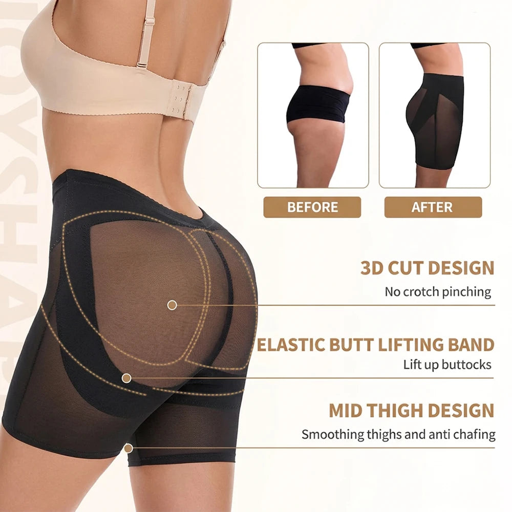 High Waist Tummy Control Shapewear Shorts for Women Mesh Butt Lifter Thigh Slimmer Underwear Seamless Body Shaper Panties