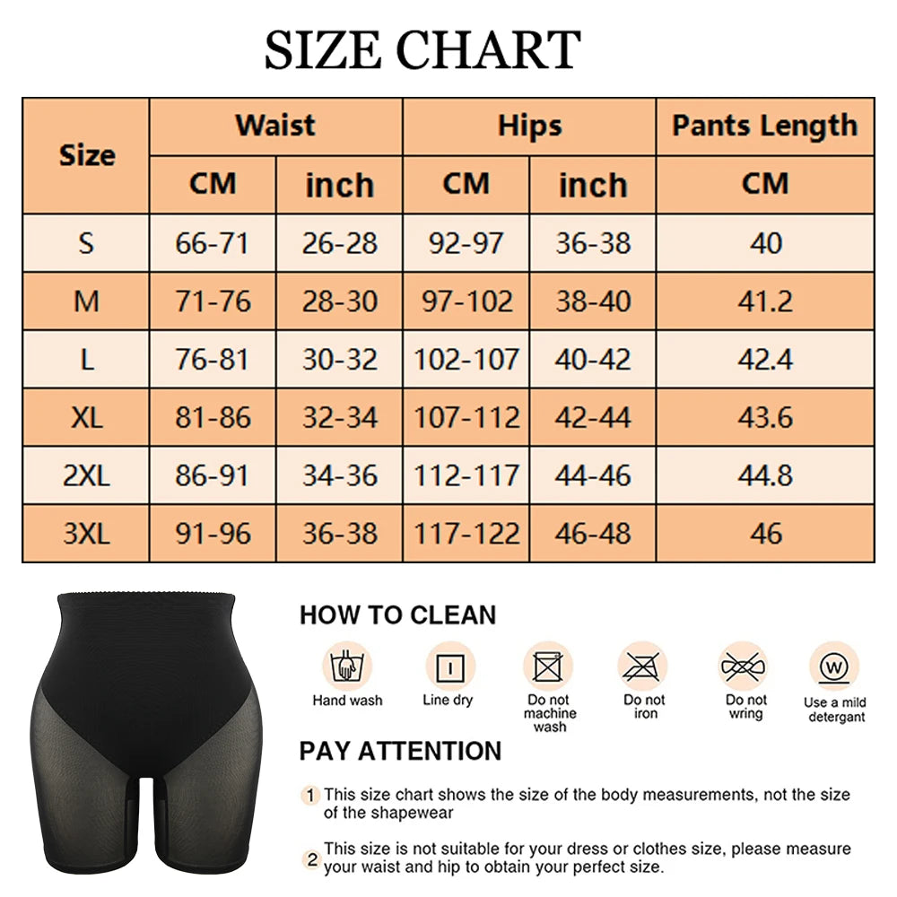 High Waist Tummy Control Shapewear Shorts for Women Mesh Butt Lifter Thigh Slimmer Underwear Seamless Body Shaper Panties