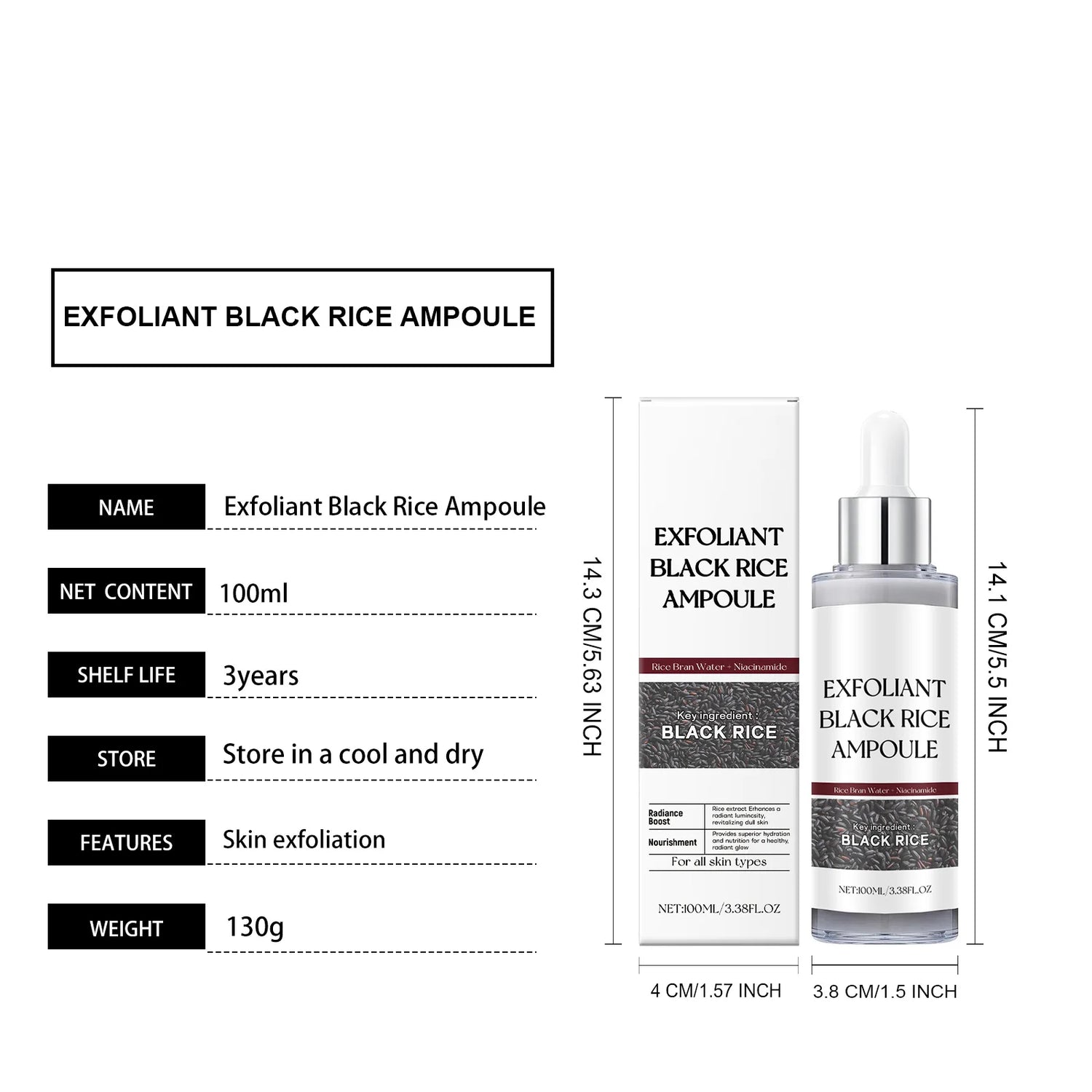 Korean Exfoliating Facial Serum Cleansing Pores Remove Dead Skin Purify Oil Control Smoothing Brightening Moisturizing Ampoule
