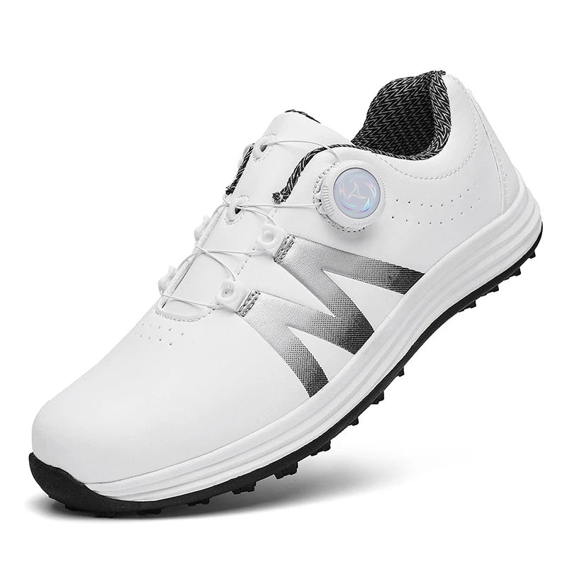 Outdoor Golf Shoes Leisure Sports Wear for Travel Mountain Climbing And Walking Fashion Trend Leading, White and black 10