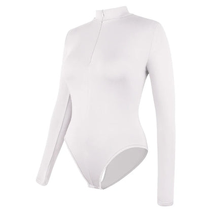 Shapewear Bodysuit for Women Seamless Briefs Shapewear Tummy Control Bodysuits Zip Front Long Sleeve Tops Bodysuit