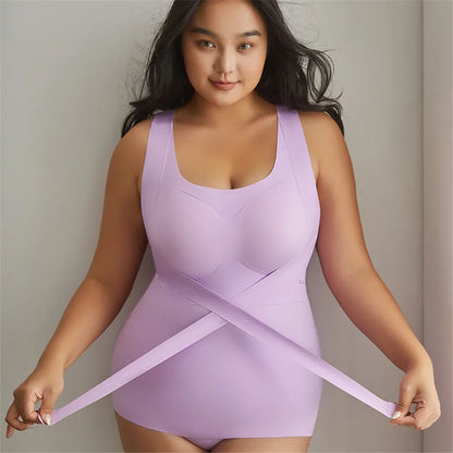 Body Shapewear for Women Seamless Solid Shaping Full Bodysuit Crew Neck Tummy Control Slimming Body Shaper Underwear &amp; Shapewear