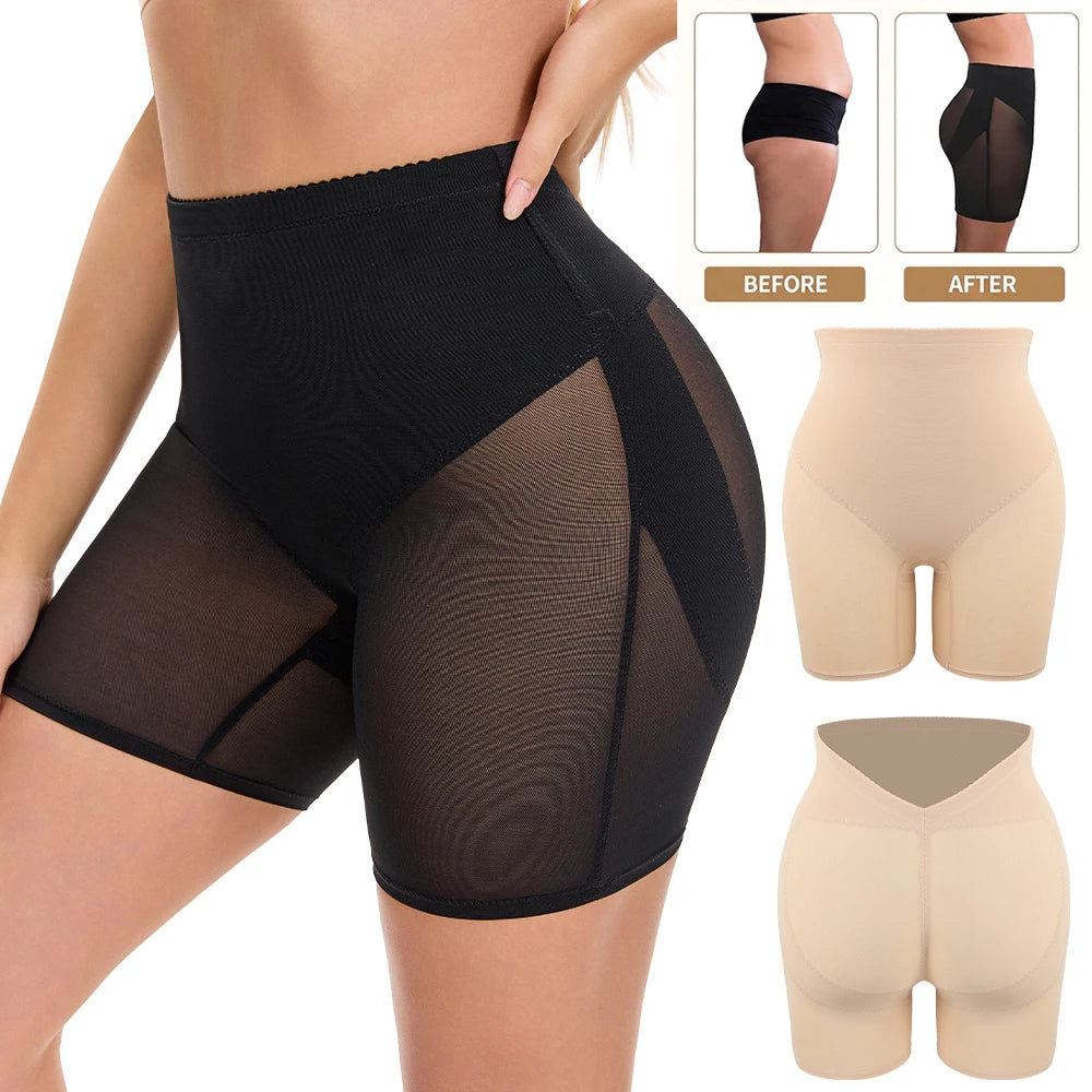 High Waist Tummy Control Shapewear Shorts for Women Mesh Butt Lifter Thigh Slimmer Underwear Seamless Body Shaper Panties