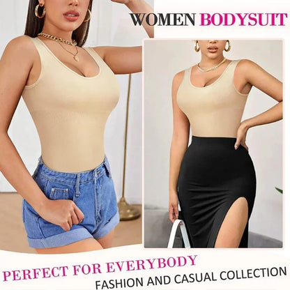Body Shapewear for Women Seamless Solid Shaping Full Bodysuit Crew Neck Tummy Control Slimming Body Shaper Underwear &amp; Shapewear