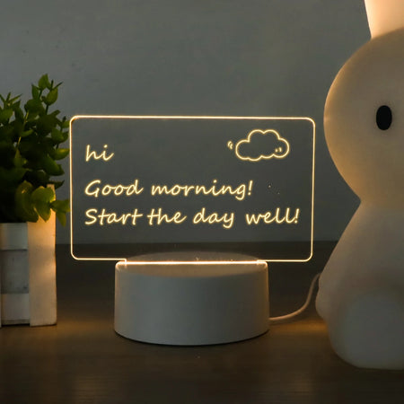 Creative Bedside Message Board Night Light